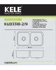 Tarja Doble Submontable 82 cm Kele KUD3318-2/10