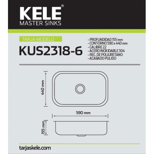 Tarja Sencilla Submontable Kele KUS2318-6